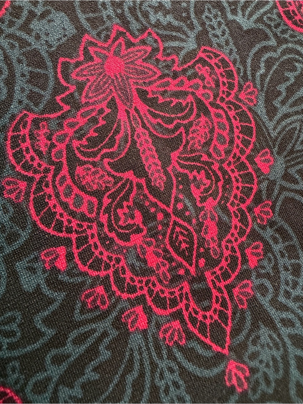 LuLaRoe Black Maxi Skirt with Magenta Floral Print - Picture 7 of 10